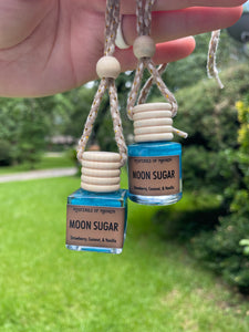 Moon Sugar Hanging Car Freshener - Strawberry, Coconut, and Vanilla Scented Car Diffuser - Gift for Gamers - Gamer Gift
