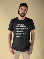 Load image into Gallery viewer, I Work Out So I Can Have T-Shirt | Gift for Nerds, Nerdy Shirt, Nerdy Gifts
