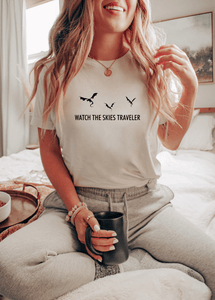 Watch the Skies Traveler T-Shirt | Gift for Gamers, Gamer Shirt, Nerdy Gifts, Video Gamer T-Shirt