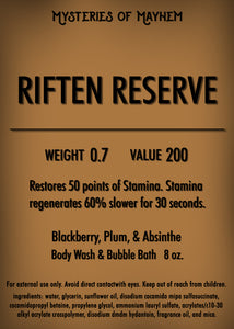 Riften Reserve Body Wash and Bubble Bath - Blackberry, Plum, & Absinthe - Skyrim Inspired
